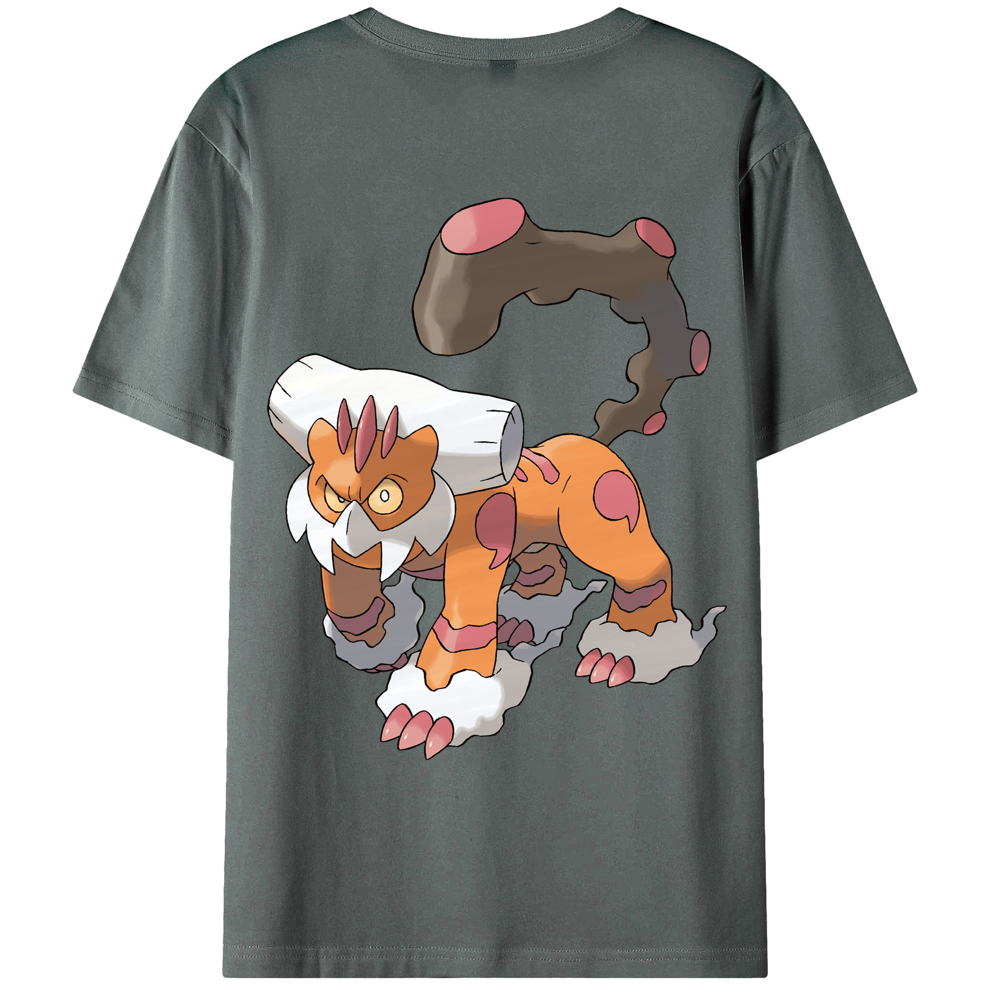 （画像用） ポケットモンスター Pokémon 綿100％ メンズ半袖Tシャツ（バックプリント） 通気性